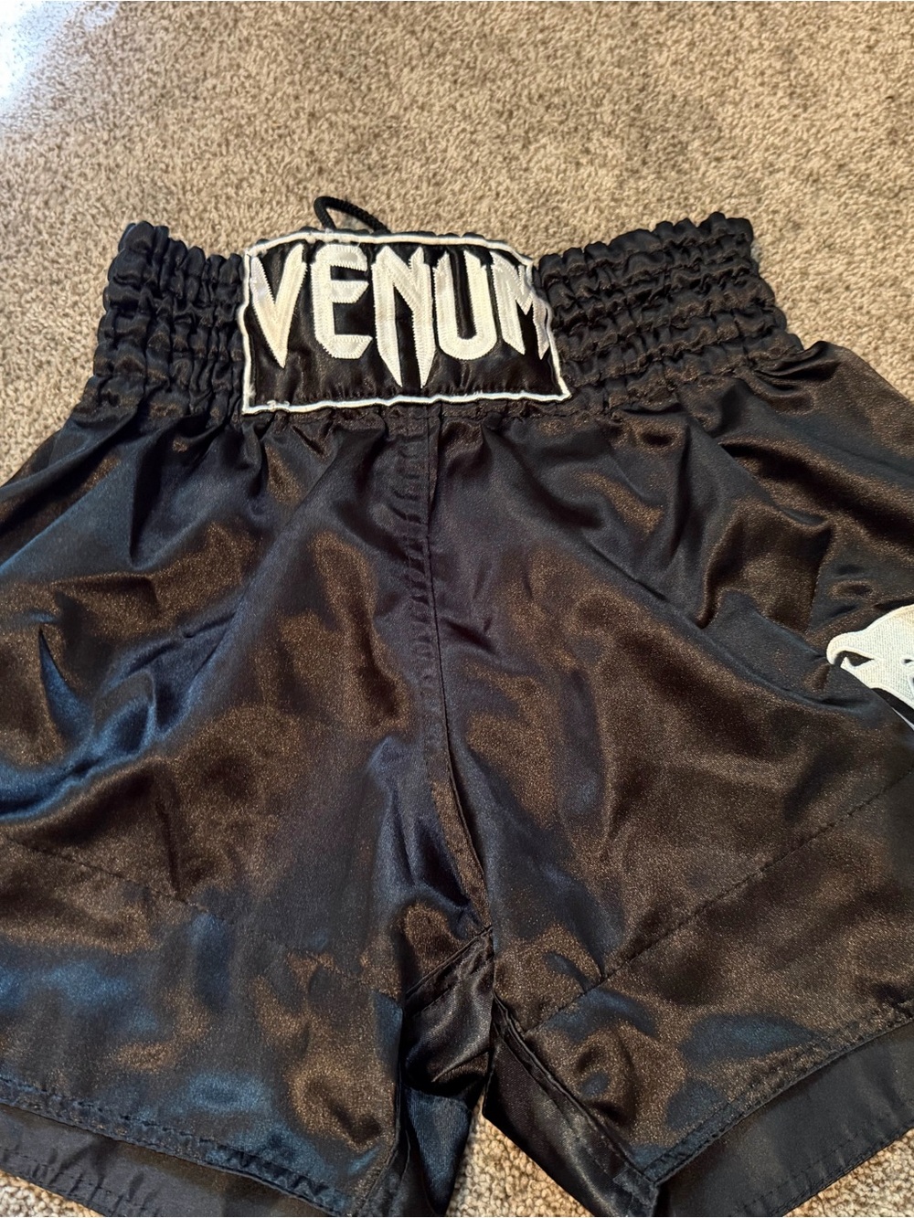 Venum Black Muay Thai / Boxing /Kickboxing Shorts